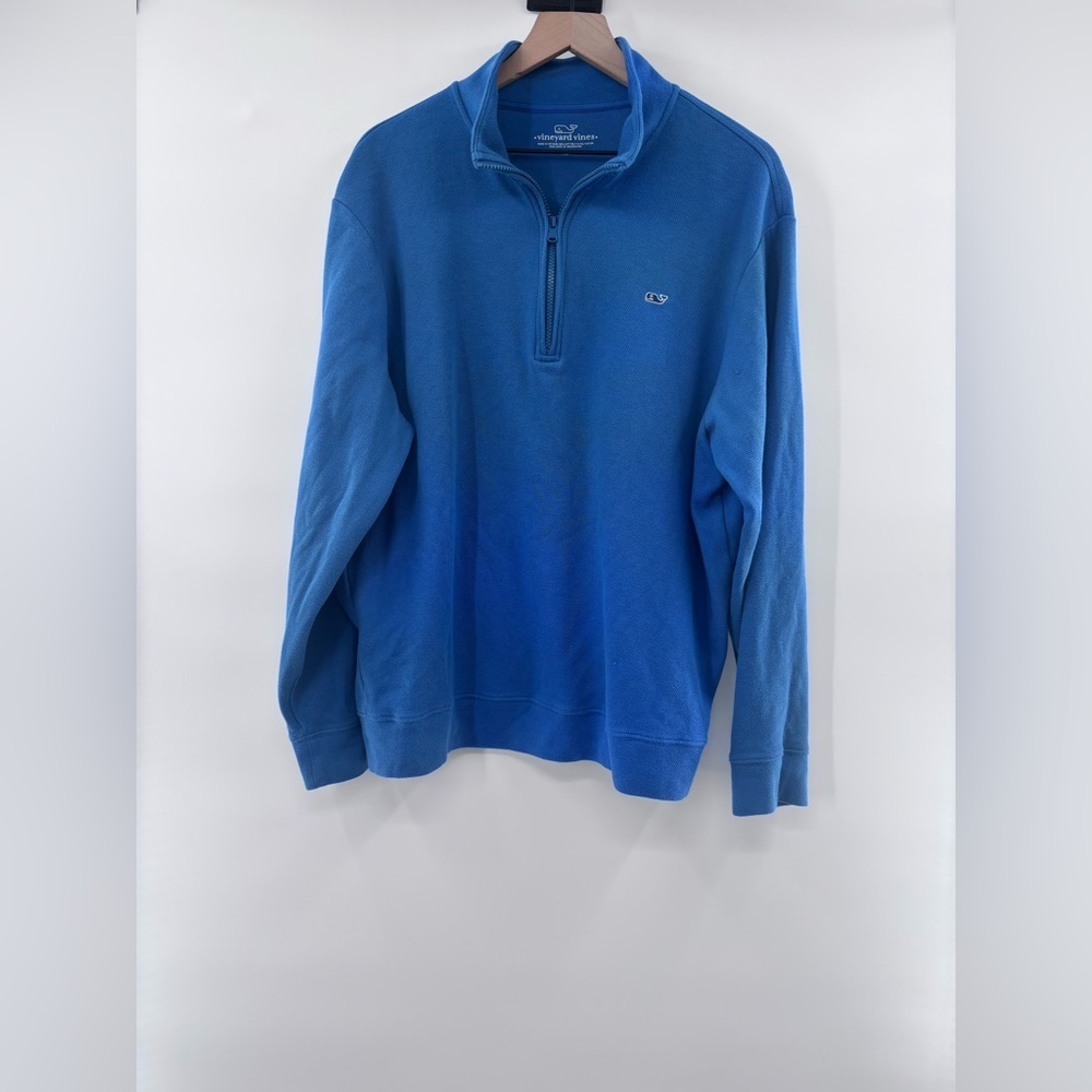 Vineyard Vines Classic Royal Blue 3/4 Zip Pullover Size XL - Picture 4 of 7